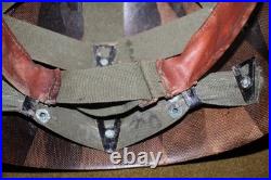Original 1950's Era U. S. Army Rear Seam M1 Helmet withChinstraps & Named Liner