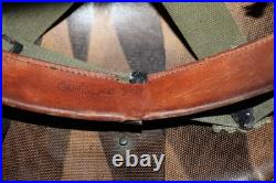 Original 1950's Era U. S. Army Rear Seam M1 Helmet withChinstraps & Named Liner