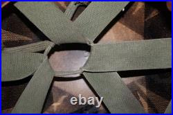 Original 1950's Era U. S. Army Rear Seam M1 Helmet withChinstraps & Named Liner