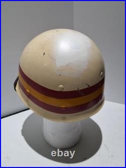 Original 1950's Korea USMC MP M-1 Helmet Liner Painted for Military Police withEGA