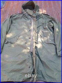 Original 1956 dated M51 US fishtail Parka MOD with Liner MEDIUM NO hood insert