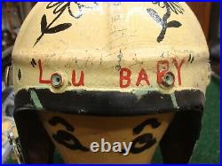 Original KOREAN WAR GENTEXITE US Jet Pilot Flight Helmet FOLK ART MUST SEE