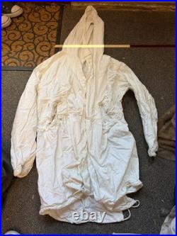 Original Korean Early Vietnam War Us Army M1950 Winter White Camo Parka-medium