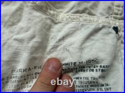 Original Korean Early Vietnam War Us Army M1950 Winter White Camo Parka-medium