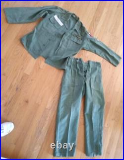 Original Korean Vietnam Era War U. S. Army Patched Uniform Shirt Jacket Pants