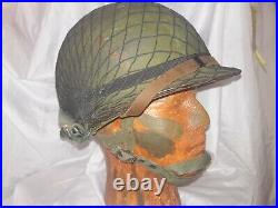 Original Korean War Era M1C Helmet & M1C Liner Paratrooper Rare Post WW2 McCord