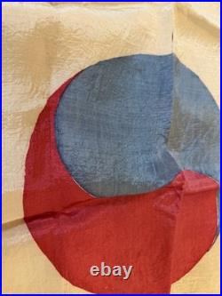 Original Korean War Era South Korean Taegukgi Silk Flag (1950s)