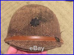 Original Korean War M1 Helmet Liner Set Westinghouse Burlap Cover Pork Chop Hil