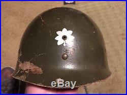 Original Korean War M1 Helmet Liner Set Westinghouse Burlap Cover Pork Chop Hil
