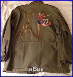 Original Korean War Pin-Up Girl Painted M1950 Jacket