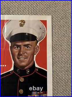 Original Korean War Poster I'm Proud To Bear The Title Of US Marine 28x40