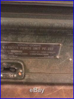 Original Korean War Signal Corps Pe-237 Vibrator Power Unit Rauland Corp Jeep