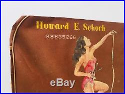 Original Korean War Soldier Hand painted Pin Up Sexy Girl on Soldiers Bag