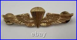 Original Korean War USMC Navy Paratrooper Jump Wings 1/20 10k Gold Ser 678 H&H