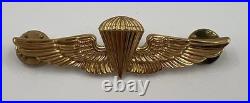 Original Korean War USMC Navy Paratrooper Jump Wings 1/20 10k Gold Ser 678 H&H