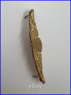 Original Korean War USMC Navy Paratrooper Jump Wings 1/20 10k Gold Ser 678 H&H