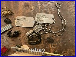 Original Korean War Usmc Marines Grouping Dog Tags Etc