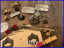 Original Korean War Usmc Marines Grouping Dog Tags Etc