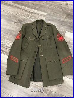 Original Korean War WWII Era 1st Marine Division Named Uniform Pusan Chosin