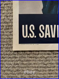 Original Post Korean War Poster Share In America With US Savings Bonds And Stamp