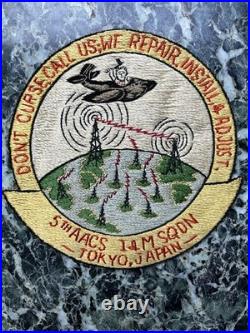 Original Post WWII Korean War Japanese Made Silk 5th AACS Squadron Patch Theater