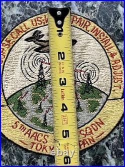 Original Post WWII Korean War Japanese Made Silk 5th AACS Squadron Patch Theater