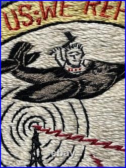 Original Post WWII Korean War Japanese Made Silk 5th AACS Squadron Patch Theater