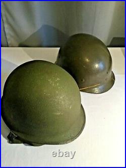Original U. S. Korean War 1951 Dated M1 Helmet with Liner and Webbing by CAPAC