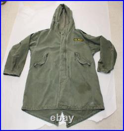 Original US Army 1951 Fish Tail Parka Jacket Coat Medium