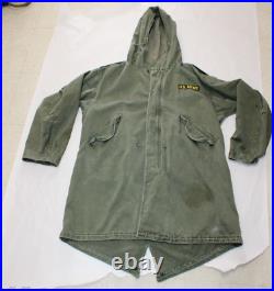 Original US Army 1951 Fish Tail Parka Jacket Coat Medium