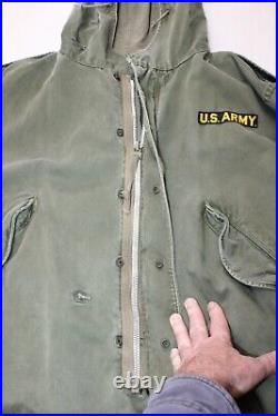 Original US Army 1951 Fish Tail Parka Jacket Coat Medium