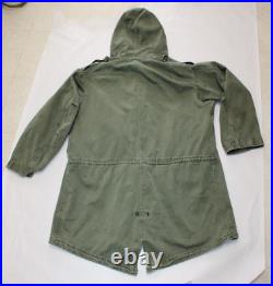 Original US Army 1951 Fish Tail Parka Jacket Coat Medium