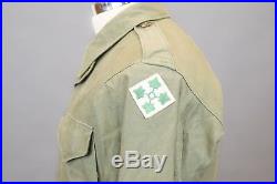 Original US WWII / Korean War era 4th Infantry Division M-1943 Field Jacket
