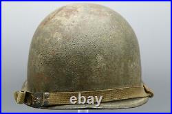 Original US WWII / WW2 / Korean War M1 Helmet with Matching Liner Named CAPAC