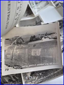 Original USAF Korean War B&W Photos Confidential Jet Crash Planes Soldiers Lot