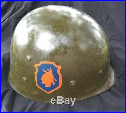Original Us Ww2 / Korean War Army Helmet Liner Complete With Chin Strap