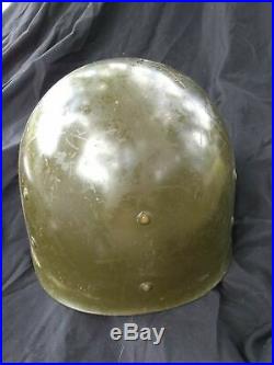 Original Us Ww2 / Korean War Army Helmet Liner Complete With Chin Strap