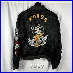 Original Vintage 1950s Korean War Silk Souvenir Jacket Timmy