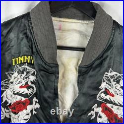 Original Vintage 1950s Korean War Silk Souvenir Jacket Timmy