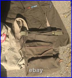 Original Vintage Korean War SCARWAF Patch RARE Green Back