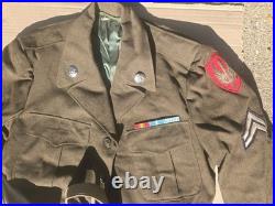 Original Vintage Korean War SCARWAF Patch RARE Green Back