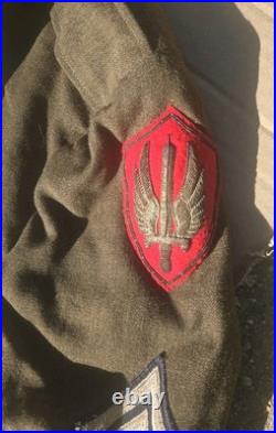 Original Vintage Korean War SCARWAF Patch RARE Green Back