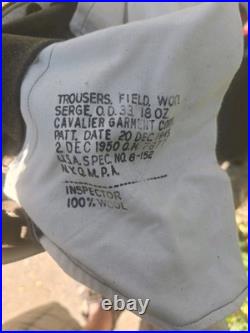 Original Vintage Korean War SCARWAF Patch RARE Green Back