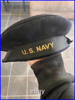 Original Vintage Korean War Us Navy Complete Uniform With Hat Military Surplus