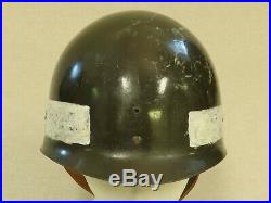 Original WW2/Korean War U. S. 84th Infantry Div. M1 Helmet The Railsplitters