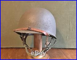 Original Wwii Ww2 / Korean War U. S. Paratrooper Combat Helmet Airborne M1c