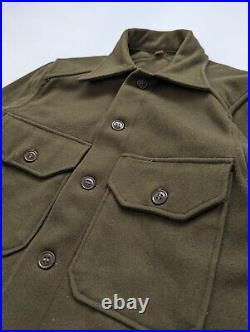 PENDLETON Woolen Mills 1951 Korean War Wool Field Shirt Olive Green XS RARE