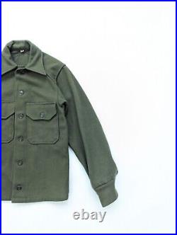 PENDLETON Woolen Mills 1951 Korean War Wool Field Shirt Olive Green XS RARE