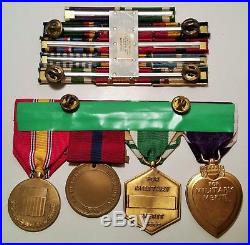 PURPLE HEART vtg us military medal korean war vietnam navy army marines ribbon