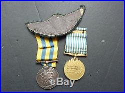 Pair Canadian Korean War Medals + Wing